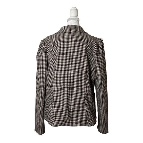 Autres Filles Houndstooth Shoulder Padded Womens Blazer Crest Buttons NWT US XL - Picture 5 of 13
